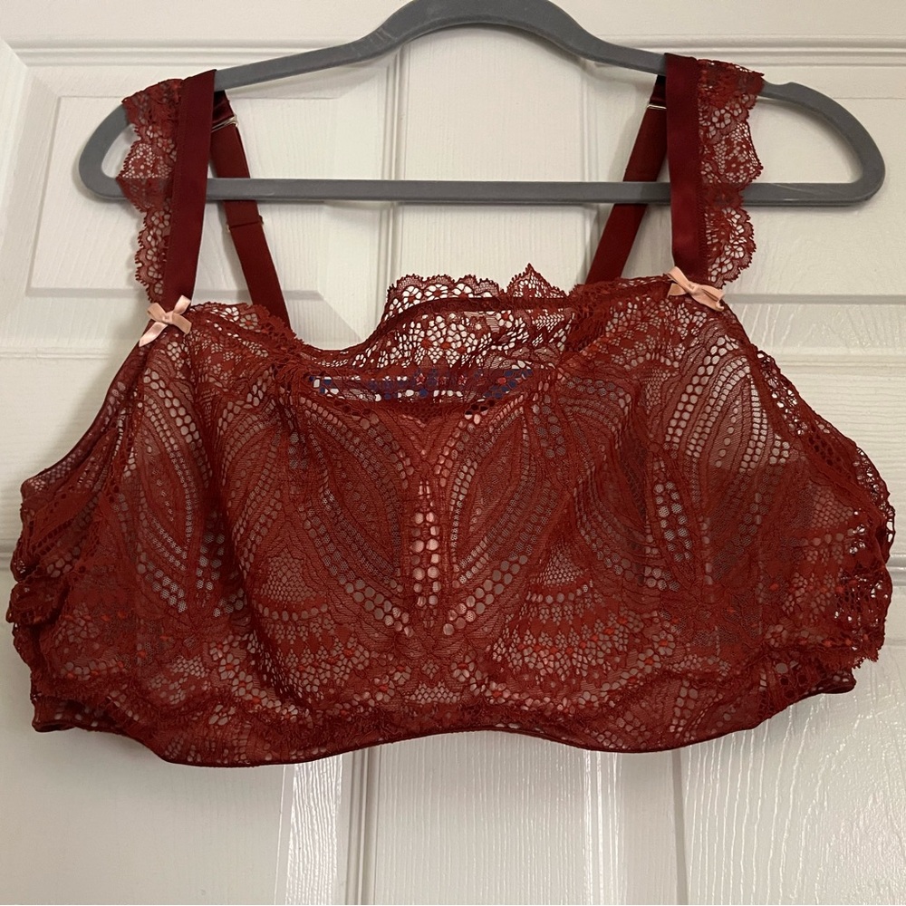 Red Lace Underwire Bra